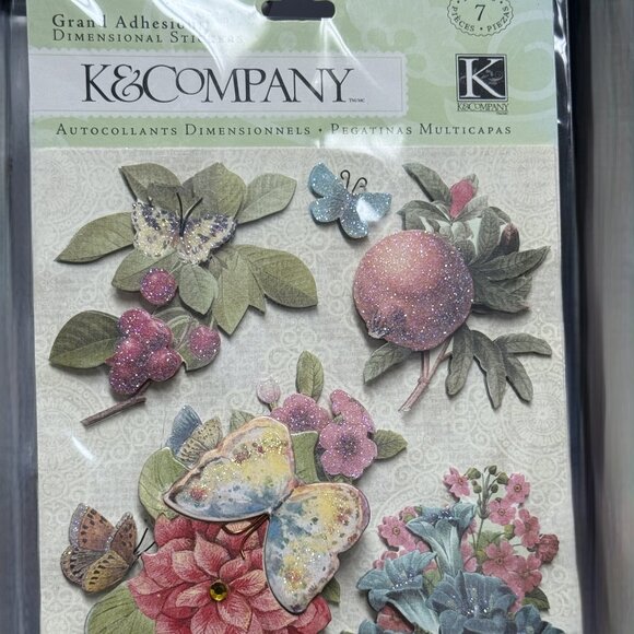 K & Company Dimensional Stickers - Merryweather Icon Grand Adhesions NEW - Picture 2 of 3